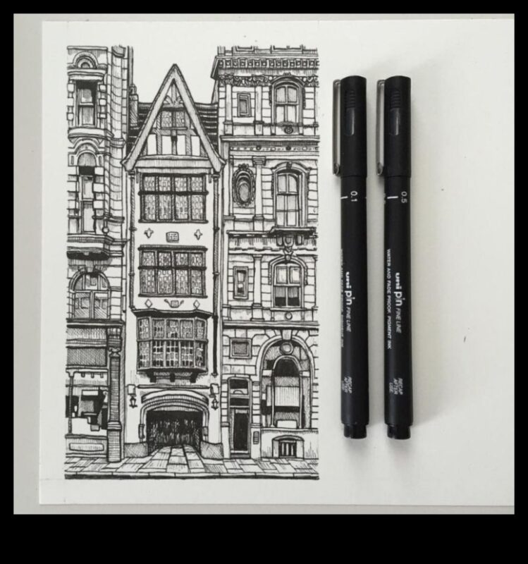 Pildspalvas precizitāte: precīzas detaļas iegūšana tintes zīmējumos